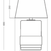 Lampa stojąca Umbriel czarno – srebrna